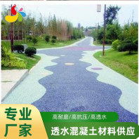 宜宾市 彩色透水地坪  压印混凝土材料  透水混凝土罩面剂