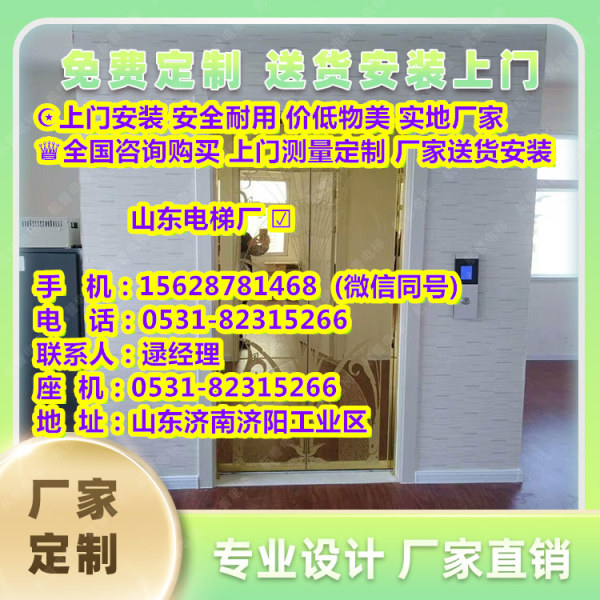 甘谷县别墅小型无机房电梯价格小型-钢频道