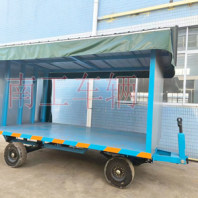 供应5吨滑轨式雨篷平板拖车 雨篷工具拖车