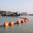河道支流组合式浮筒 漂浮式浮体拦污警示