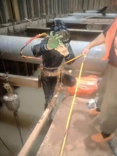 保定市涞水县水下铺设光纤——施工团队