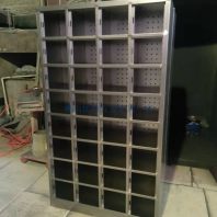 定做冷轧钢板储物柜通体对开门玻璃药柜加工拆装整装钢制柜