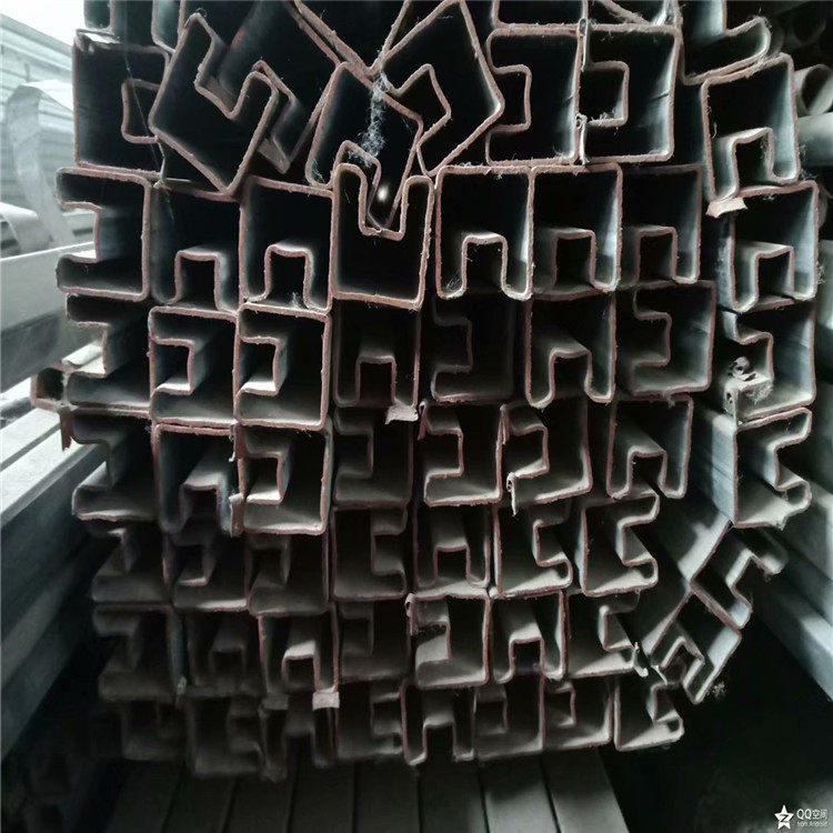 围栏网用60*80镀锌凹槽管 厚壁凸型管加工生产