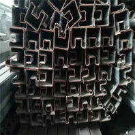 高速护栏立柱用47*58镀锌凹槽管小口径凸型管加工生产