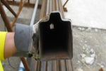 畜牧业猪笼栏杆用镀锌双凹槽管 68*78镀锌凸型管加工生产