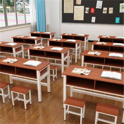 代县双人课桌椅折叠国学教室桌椅