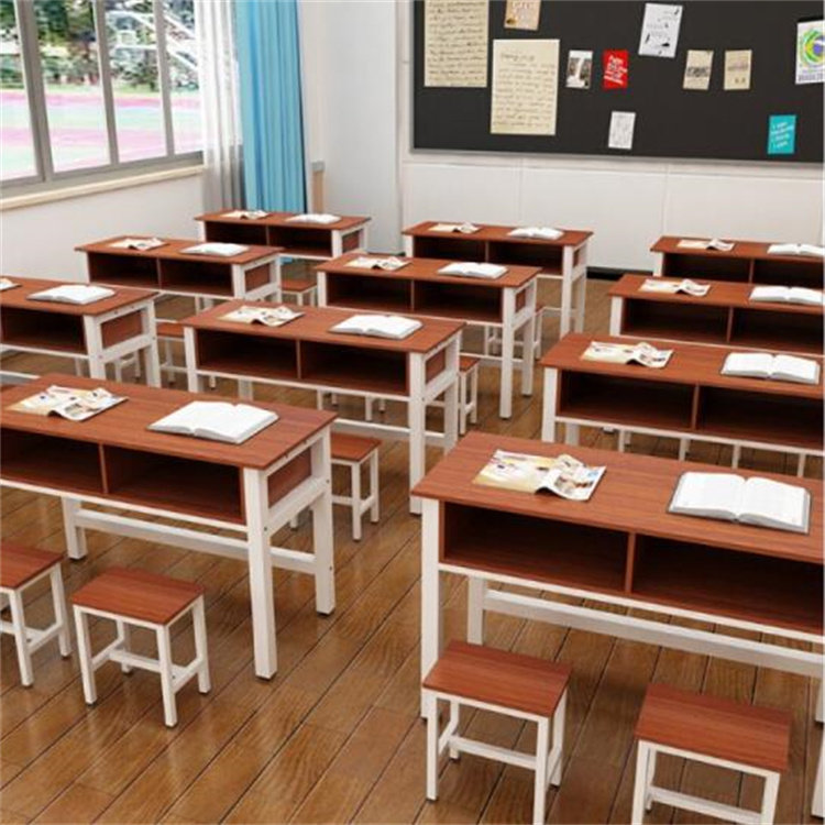 成武教室课桌椅折叠橡木国学桌