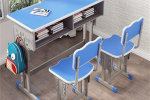 扎賚特旗美術課桌椅折疊橡木國學桌
