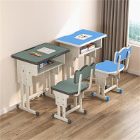 寿阳单人课桌椅折叠教室国学桌