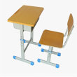 杨陵单人课桌椅折叠橡木国学桌