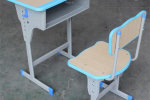 潛山教室課桌椅折疊橡木國學桌