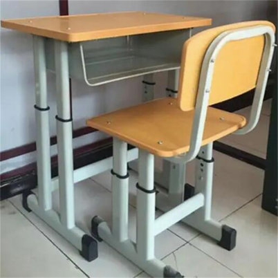 涡阳双人课桌椅折叠橡木国学桌