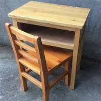 石景山学校课桌椅折叠橡木国学桌