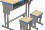 宣化教室課桌椅折疊實木書法桌