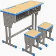 石台教室国学桌折叠橡木国学桌