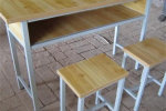 陽信國學教室桌椅折疊橡木國學桌