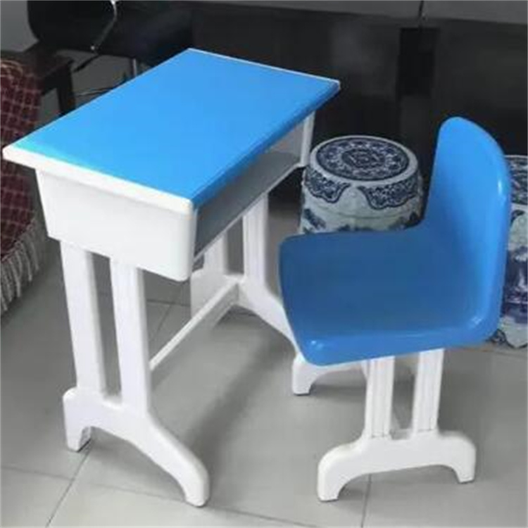 甘泉双人课桌椅折叠实木书法桌