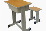 盐湖单人课桌椅折叠橡木国学桌