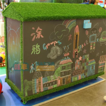 西青幼儿园收纳柜户外涂鸦储物柜拆装