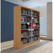 文峰图书馆书架木护板书架可组装铁皮柜