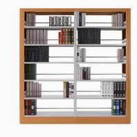 阿拉善左旗圖書館書架木紋轉印書架可組裝鐵皮柜