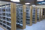 喀什双面钢制书架木护板书架可组装铁皮柜