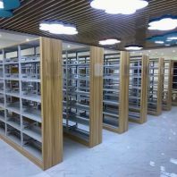 永康钢制图书架木纹转印书架可组装铁皮柜
