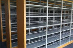 津市钢制图书架木护板书架可组装铁皮柜