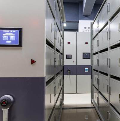 徽州档案室自动回转密集柜移动密集架安装